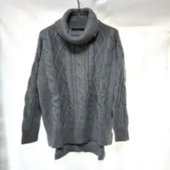 INGNI グレー ケーブル編み タートルネックセーター