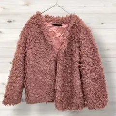 ♦︎ヘザー　ジャケット　くすみピンク　ノーカラー　1189Y