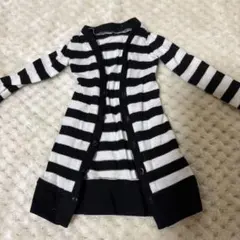 ストライプニットカーディガン