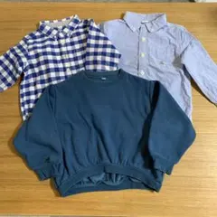 3点まとめ売り　男の子　裏起毛スウェット　長袖シャツ