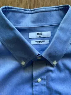 UNIQLO スーパー ノンアイロン スリムフィット ボタンダウンシャツ XL