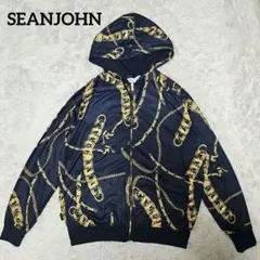 名作 SEANJOHN ショーンジョーン チェーン 総柄 フーディ パーカー　Mのサムネイル