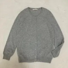ユニクロ カシミヤ100% カーディガン XL グレー