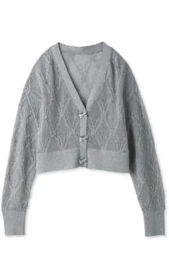 リボンビジューシアーカーディガン