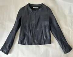 グリーンレーベルリラクシング ラムレザー ジャケット 36 シングルライダース