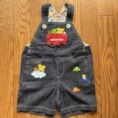 新品タグ付 ミキハウス 4着 レトロ オーバーオール シャツ トレーナー 