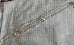 ロングネックレス パール2本セット