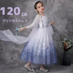120cmプリンセスエルサ風ドレス　ハロウィン　パーティー　結婚式発表会