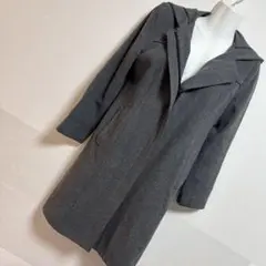 ミッシェルクラン　グレー フード付き ウールコート