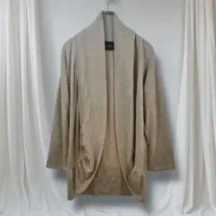iMAGE ロングニットカーディガン トッパー ドレープ 長袖 M 秋 羽織り