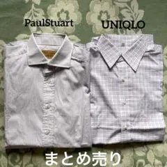 Paul Stuart UNIQLO ワイシャツ　M ピンク系　綿100%