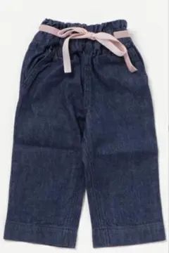 petit main プティマイン リボン ワイド デニム 90cm