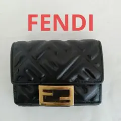 FENDI フェンディ 折り財布 zucca ズッカ ブラック 黒 - メルカリ