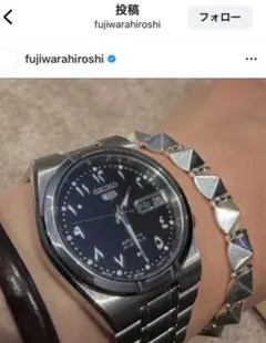 【新品】絶版廃盤SEIKO5 藤原ヒロシSNK063J5　アラビック　セイコー