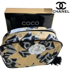 CHANEL ココ ノベルティ ポーチ カメリア柄 箱・ショッパー付