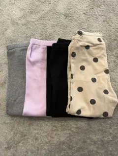 パンツセット（グレー、ピンク、黒、ドット柄）