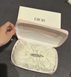 Dior 파우치 핑크 CD 로고 바니티