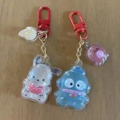 サンリオ　お揃いニコにこキーホルダー　ハンギョドン　ポチャッコ　グッズ