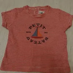 ♪ PETIT BATEAU ♪ 赤ボーダーTシャツ