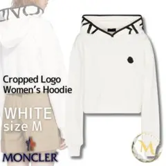 新品未使用タグ付☆MONCLER Cropped Hoodie パーカー M 白
