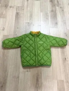 mont-bell 90 ダウンコート中綿コートモンベル　リバーシブル黄/緑色