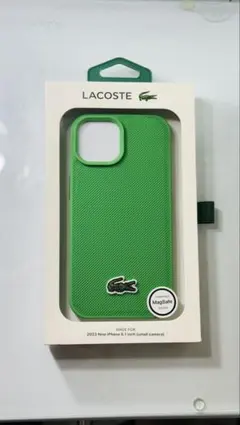 LACOSTE iPhone15 Pro MagSafe対応ケース グリーン