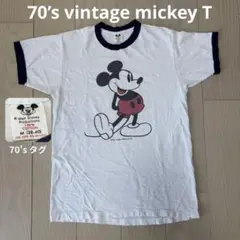 希少 70s-80s ミッキー Tシャツ 青足 眉毛 USA製 シングル - メルカリ
