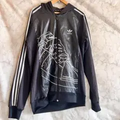 希少 00s アディダス スーパースター 刺繍 切り替え ジャージ パーカー