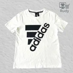 adidas アディダス ロゴTシャツ ホワイト キッズ150