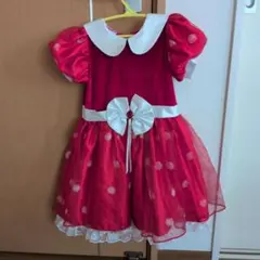 赤い水玉模様のドレス　ミニーちゃんドレス