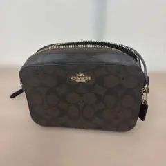 美品　COACH シグネチャー ショルダーバッグ ブラウン