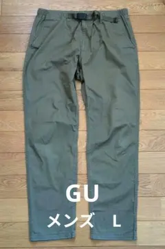GU カーキ ワークパンツ ウエストベルト付きのサムネイル