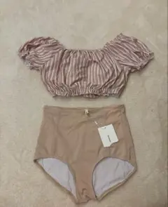 Kastane ストライプ柄 パフスリーブ 水着のサムネイル