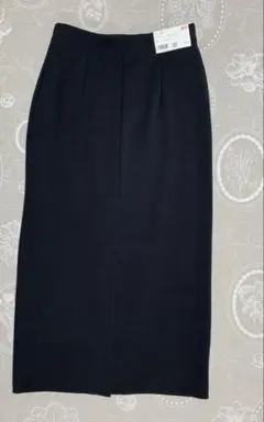 未使用　ユニクロ ストレッチダブルフェイスナロースカート　ブラック