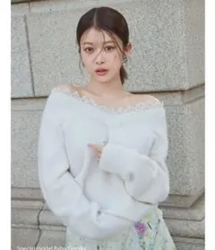 SNIDEL 今季　完売　フォックス衿レースプルオーバー　新品未使用