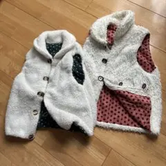 party pick リバーシブル フリースベスト 110 cm