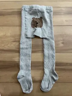 baby GAP くまさんタイツ　グレー 12-24M