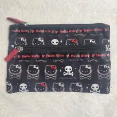 平成レトロ　ハローキティ　ポーチ　ドクロ　y2k　2007年 サンリオ