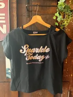 ✳︎ANAP GiRL✳︎ブラック Tシャツ「Sparkle Today」 S