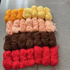 アクリル毛糸セット 5色　③