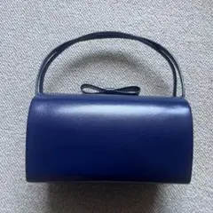 WEDGWOOD ハンドバッグ ブルー スエード調 - メルカリ