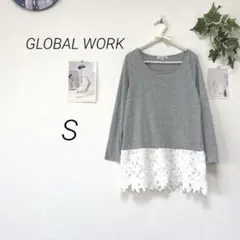 11985 GLOBAL WORK グローバルワーク レース切替カットソー S