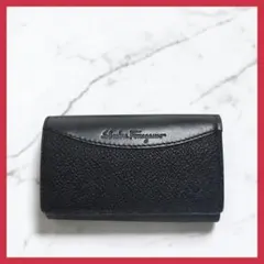 美品 Salvatore Ferragamo 6連 キーケース ブラック