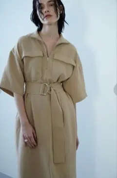 CLANE HALF ZIP MILITARY ONE PIECE タグ付き