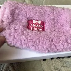 メゾピアノ　もこもこポーチ　パープルピンクのサムネイル