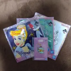 ハンドタオル　３枚　ディズニープリンセス一番くじ　 入園入学進級準備