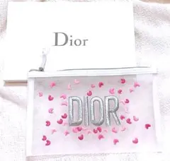 Dior ハート刺繍 メッシュポーチのサムネイル