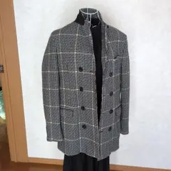 チェック柄ダブルブレストジャケット