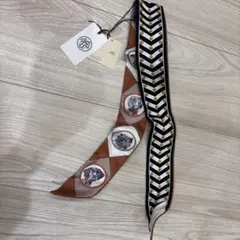 HERMES エルメス プリーツカレ 90 スカーフ シルク 馬デザイン 黒 