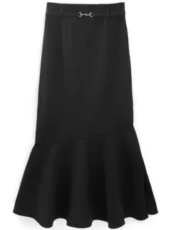 ブラック フレアスカート ベルト付き